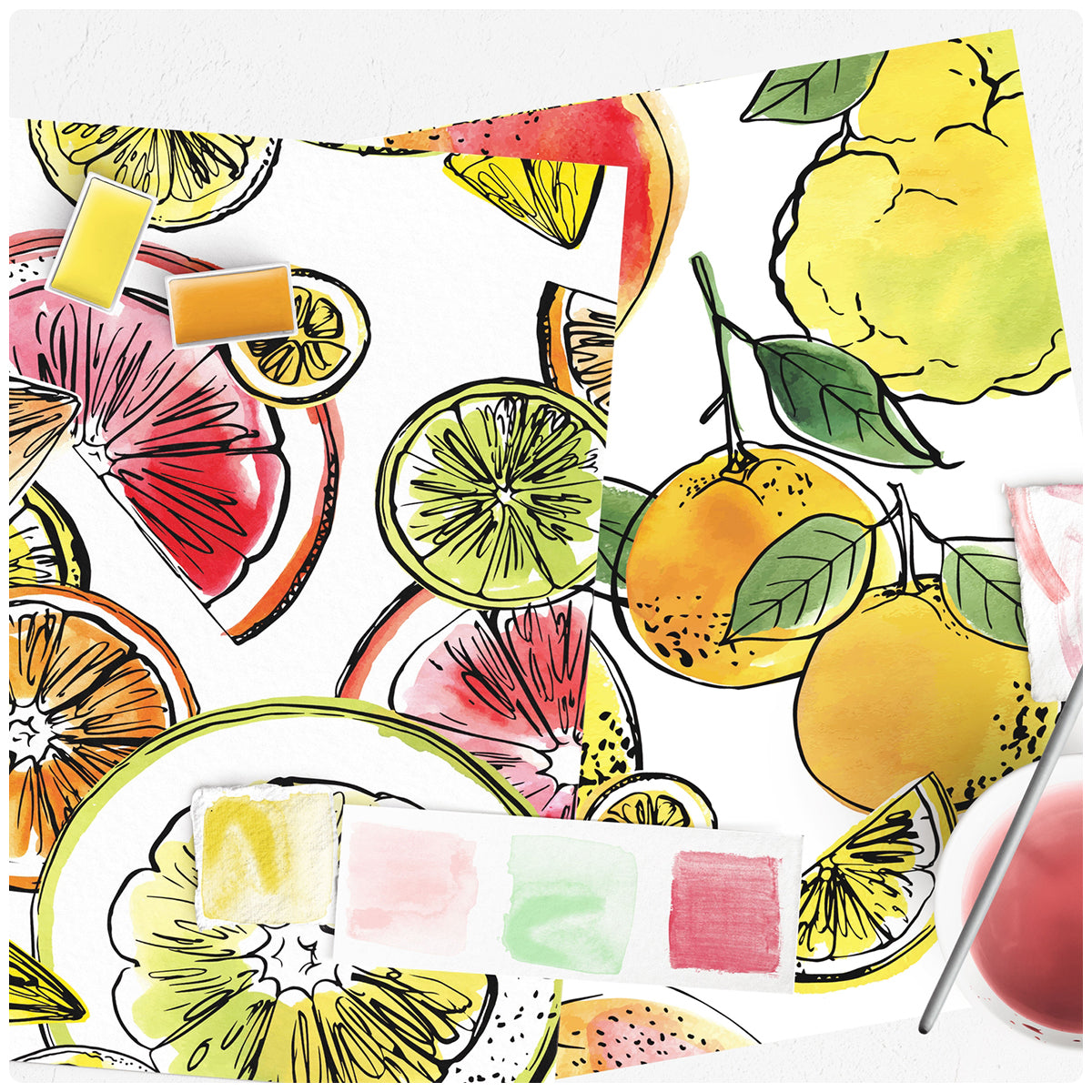 Citrus Watercolor Painting Kit