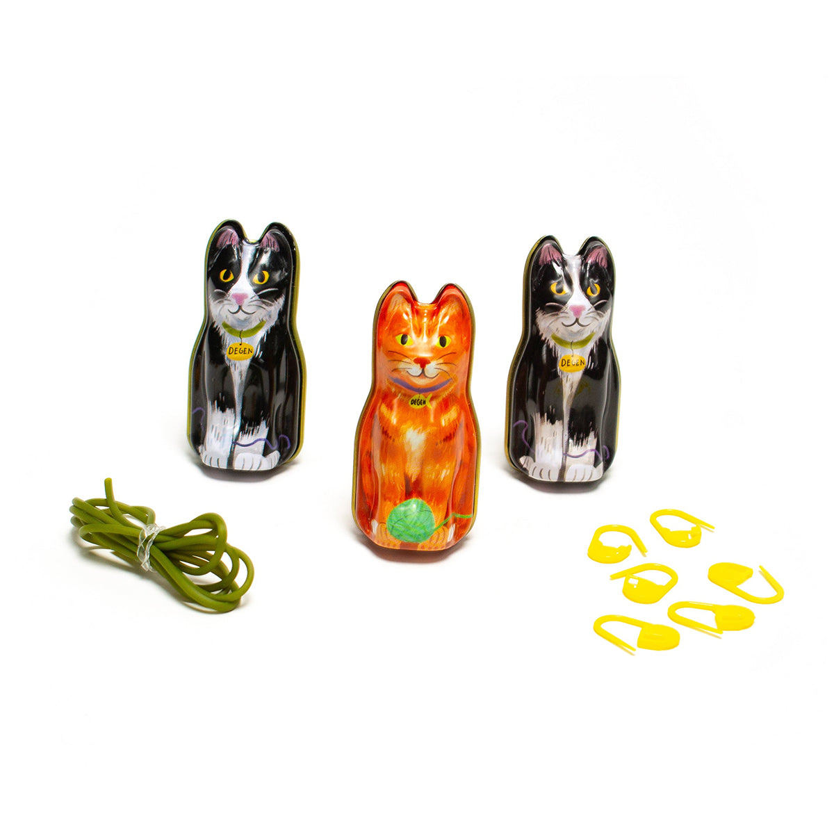 Orange Cat Tin - Stitch Markers