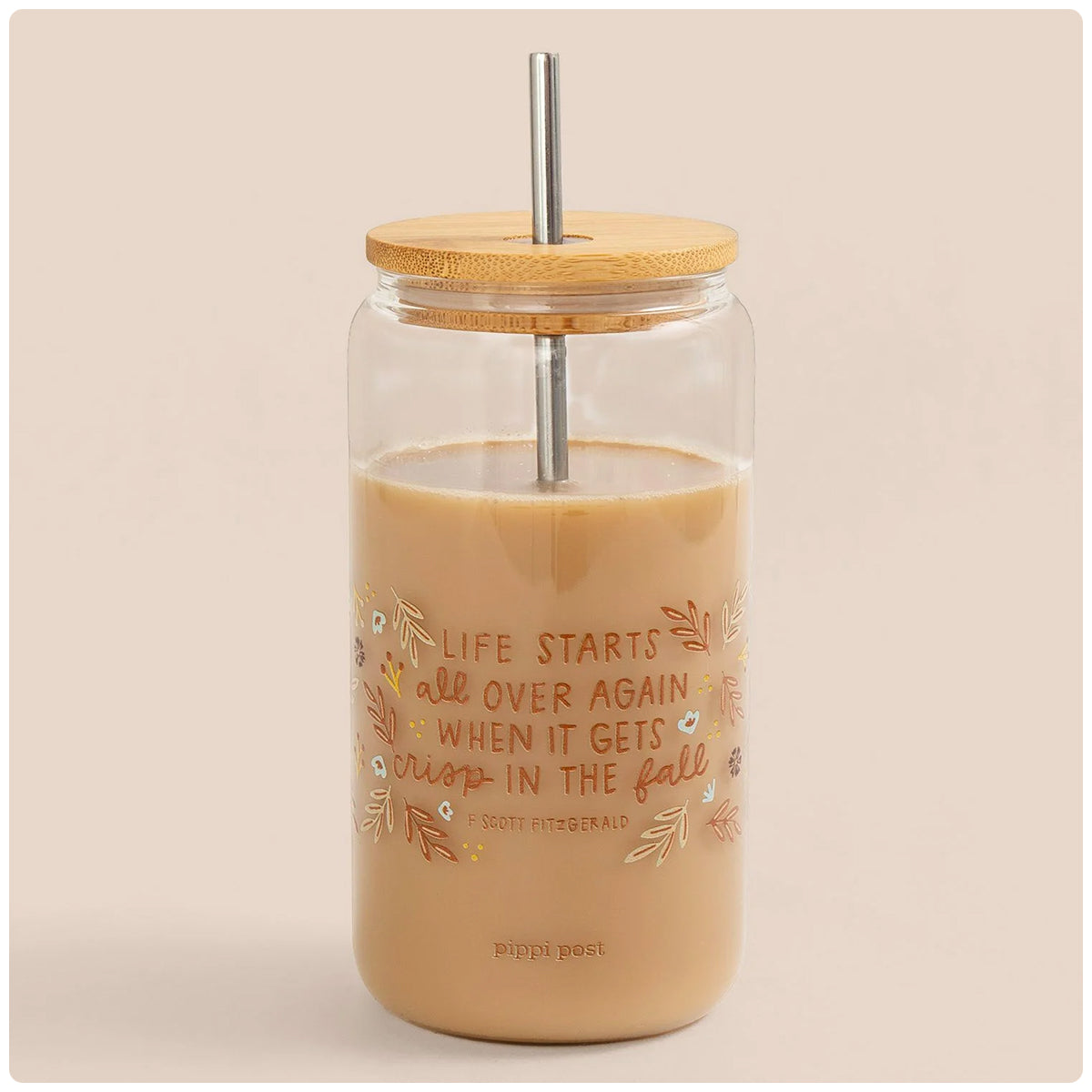 Life Starts in the Fall Glass Can