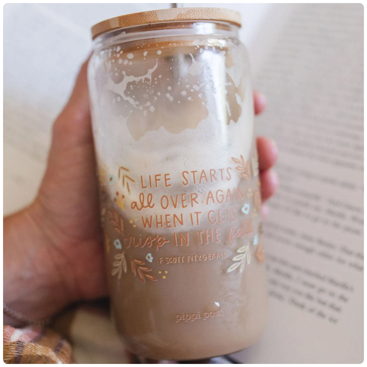 Life Starts in the Fall Glass Can