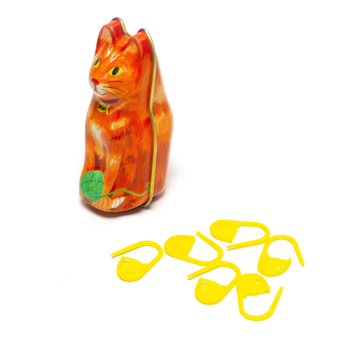 Orange Cat Tin - Stitch Markers