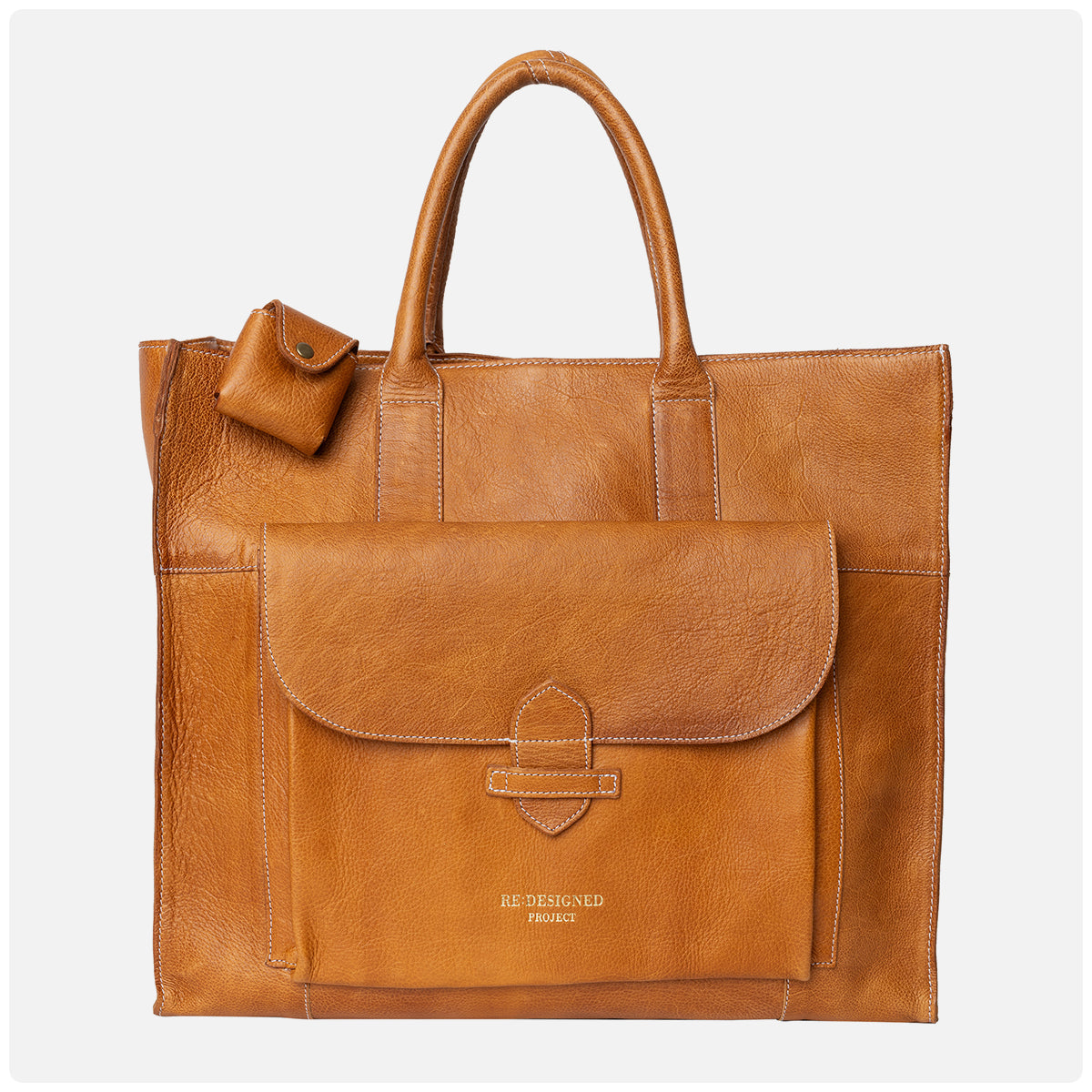 Project 43 Knitting Tote - Burned Tan