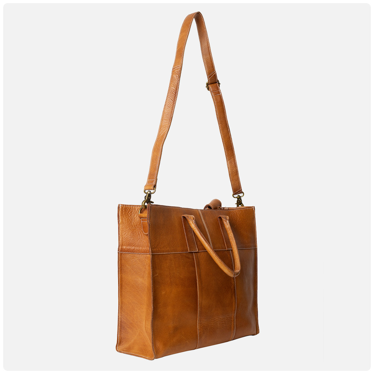 Project 43 Knitting Tote - Burned Tan