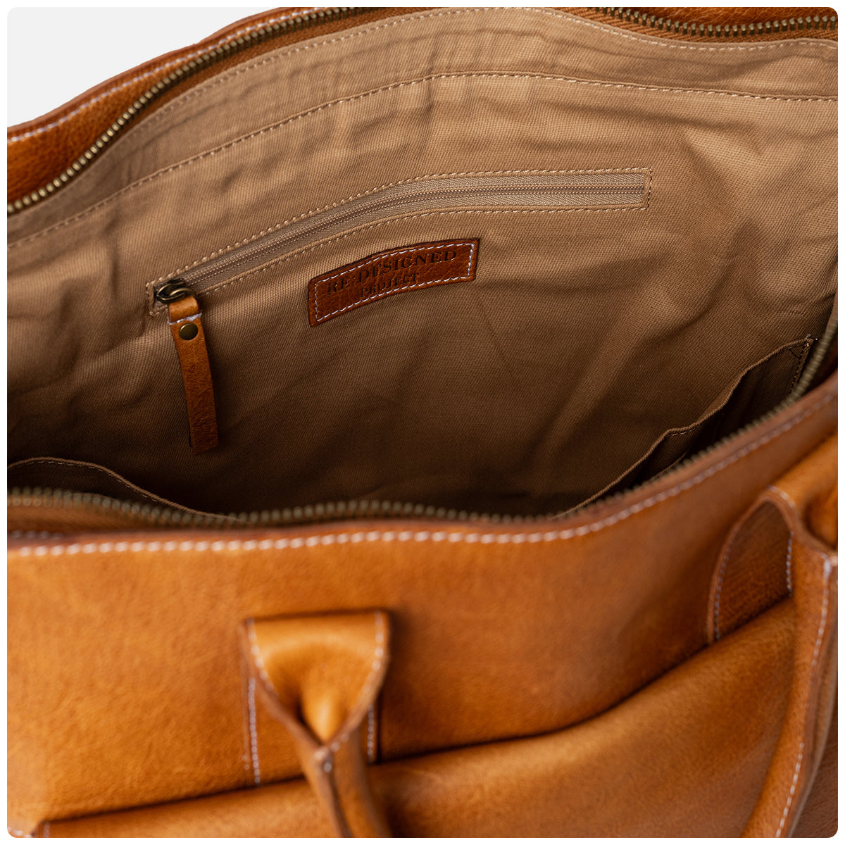 Project 43 Knitting Tote - Burned Tan