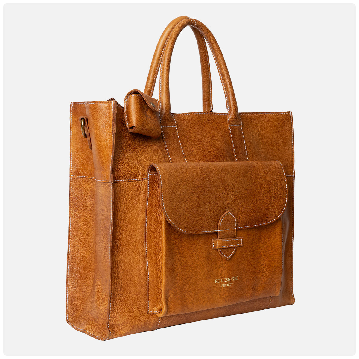 Project 43 Knitting Tote - Burned Tan
