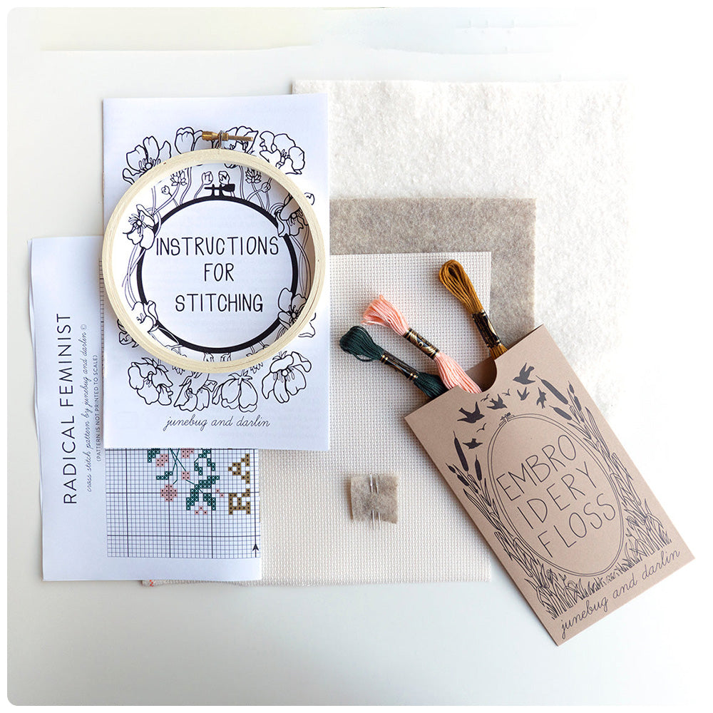 Radical Feminist Cross Stitch Kit