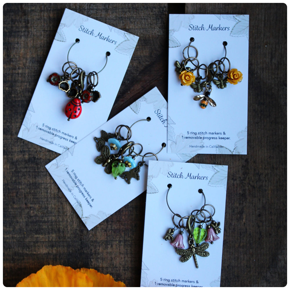 Garden Visitors Stitch Marker Sets