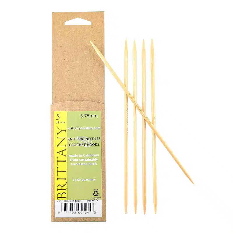 Birch 7.5” Double Pointed Needles