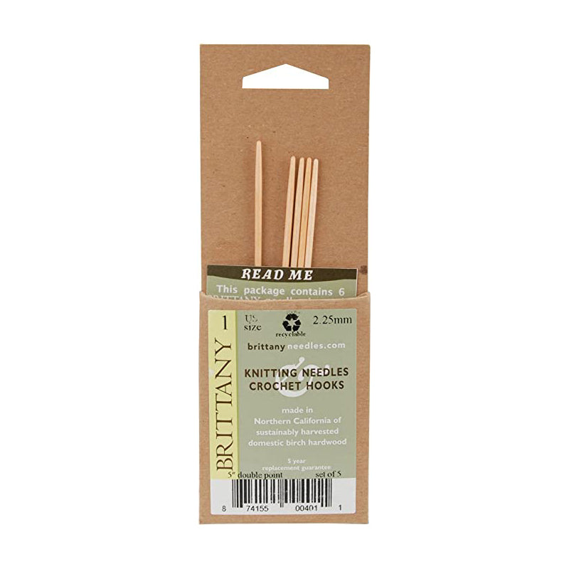 Birch 5" Double Pointed Needles