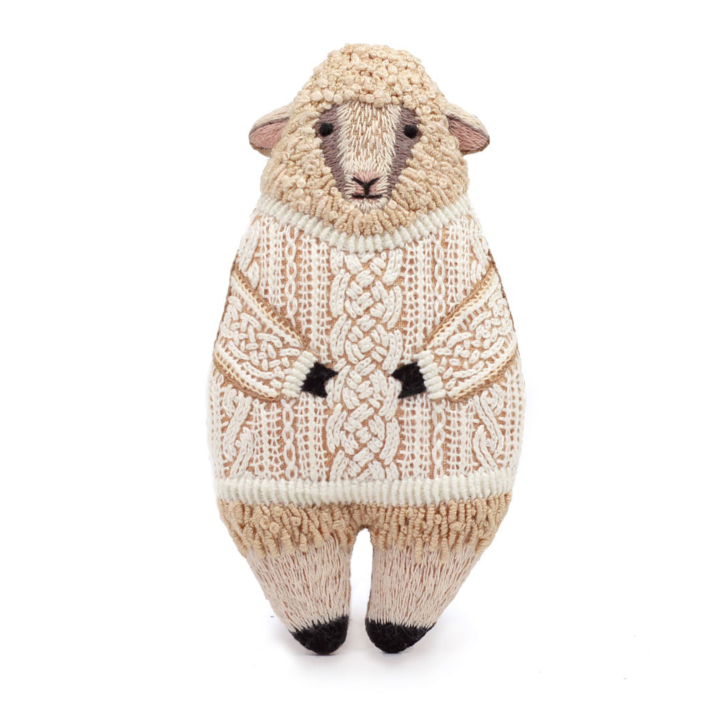 Sheep Embroidered Doll Kit