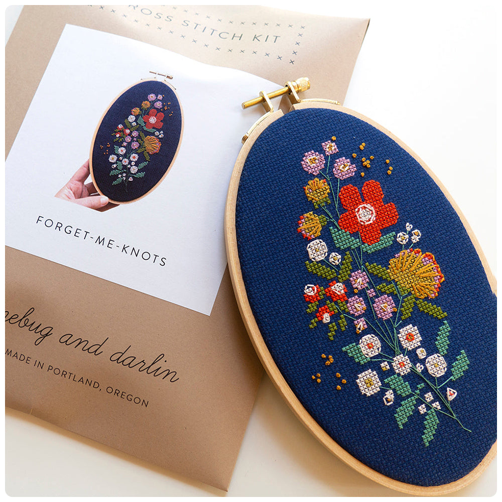 Forget-Me-Knots Cross Stitch Kit