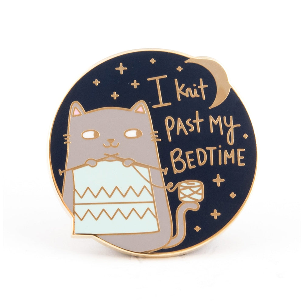 I Knit Past My Bedtime Enamel Pin