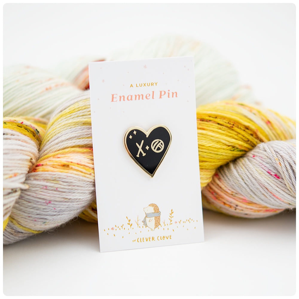 Knit Love Enamel Pin