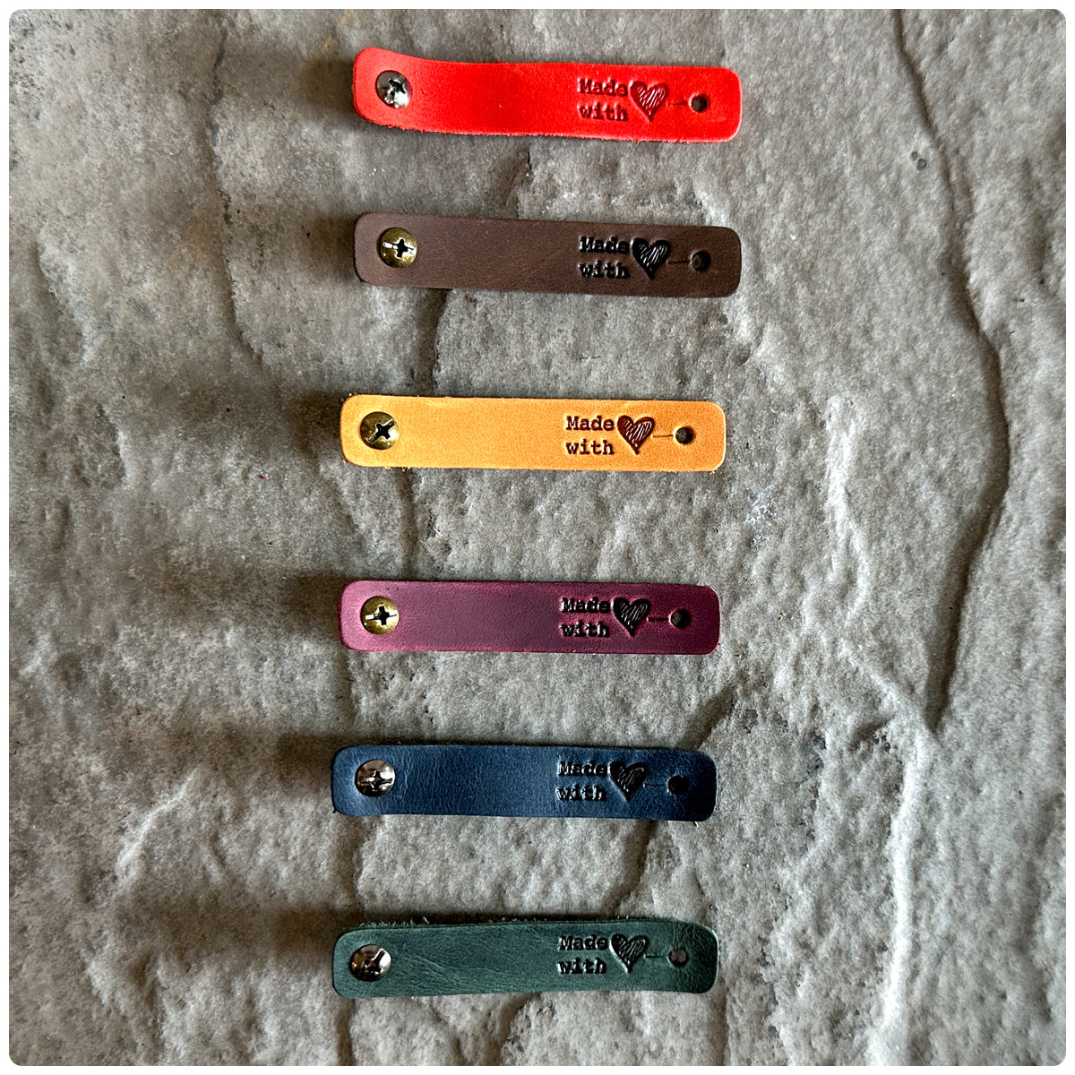 “Made with Love” Leather Tags