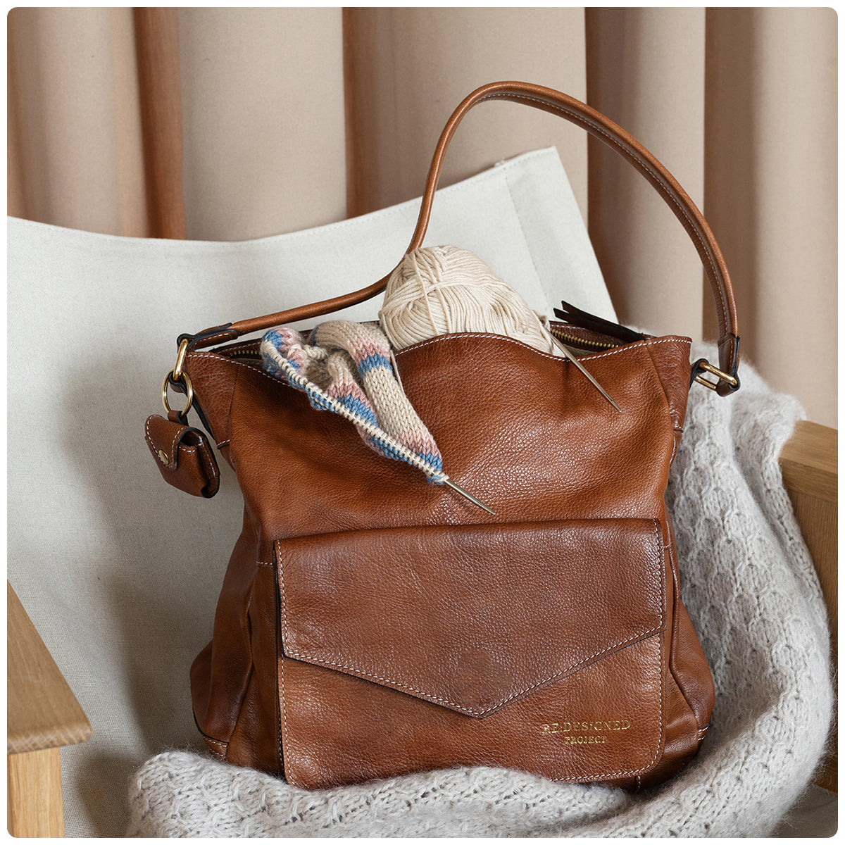 Project 1 Knitting Tote - Walnut