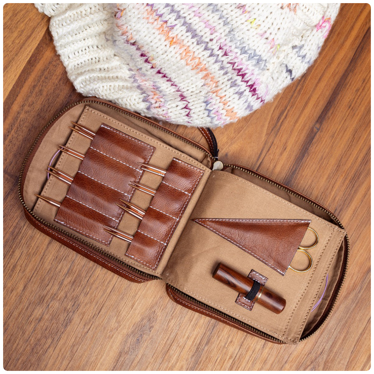 Project 83 Interchangeable Needle Case - Burned Tan