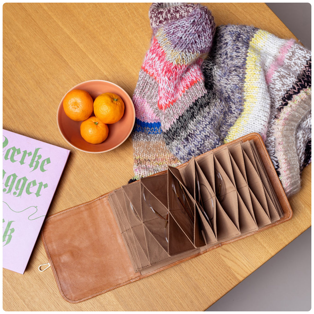 Project 93 Circular Needle Case - Burned Tan