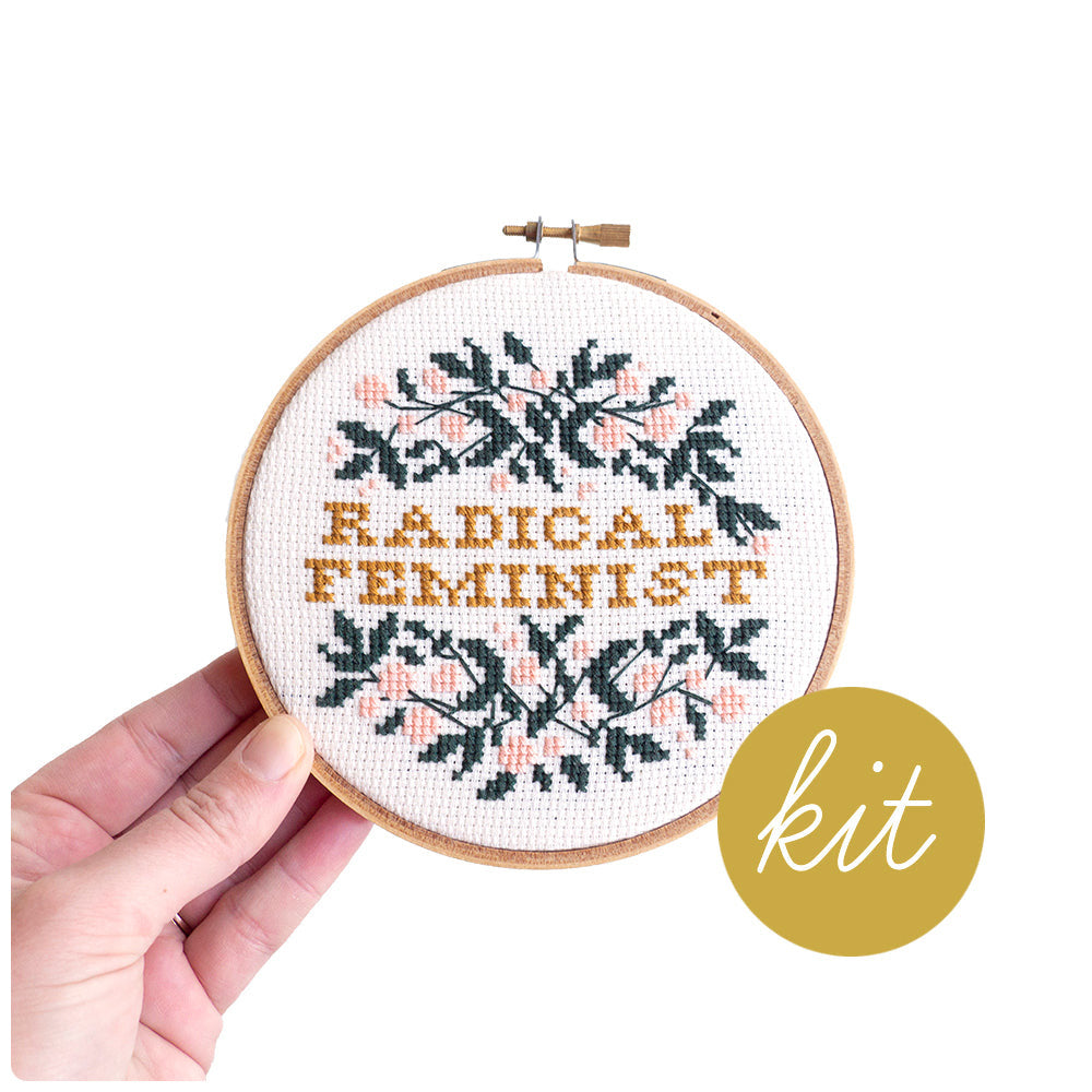 Radical Feminist Cross Stitch Kit