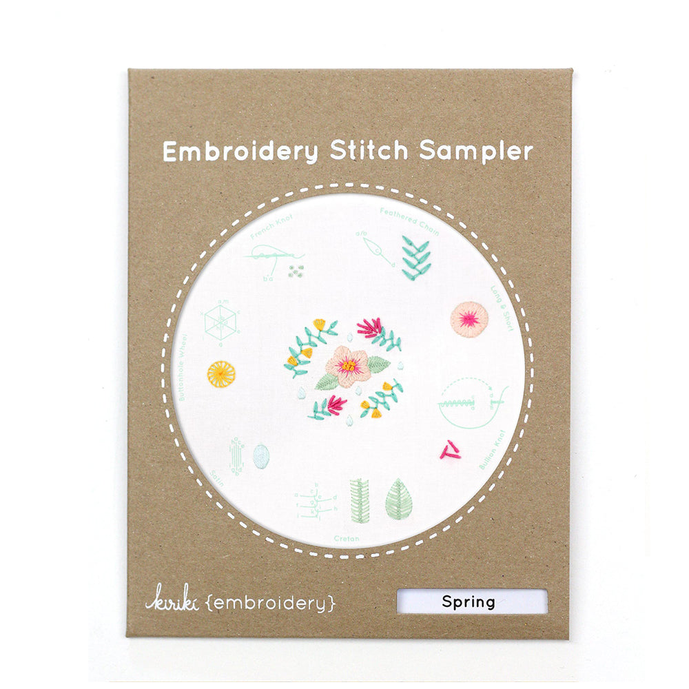 Spring Embroidery Stitch Sampler