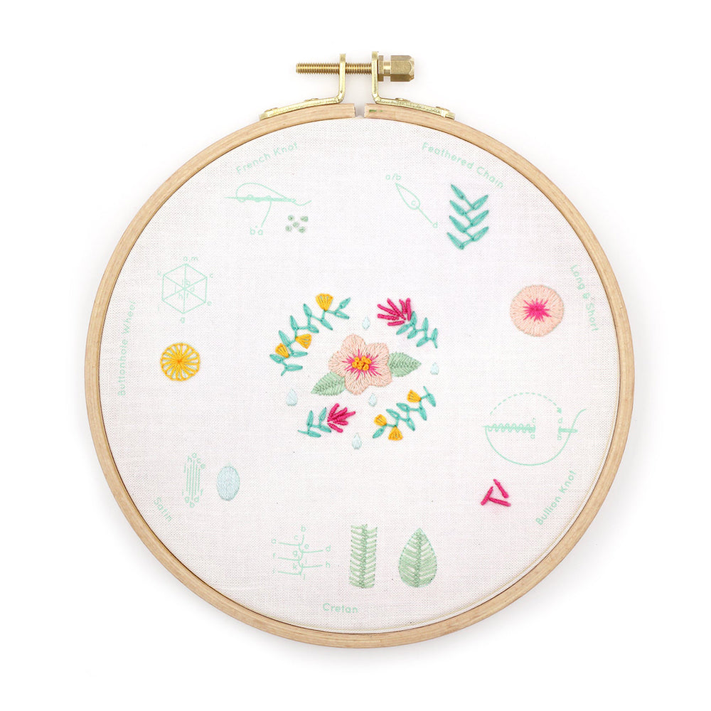 Spring Embroidery Stitch Sampler