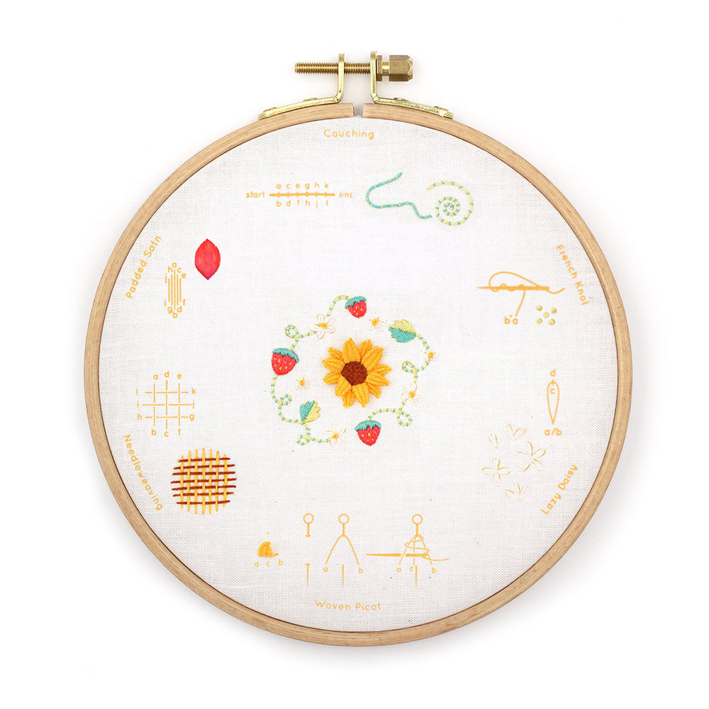 Summer Embroidery Stitch Sampler