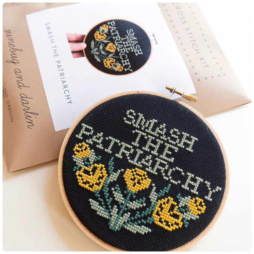 Smash the Patriarchy Cross Stitch Kit