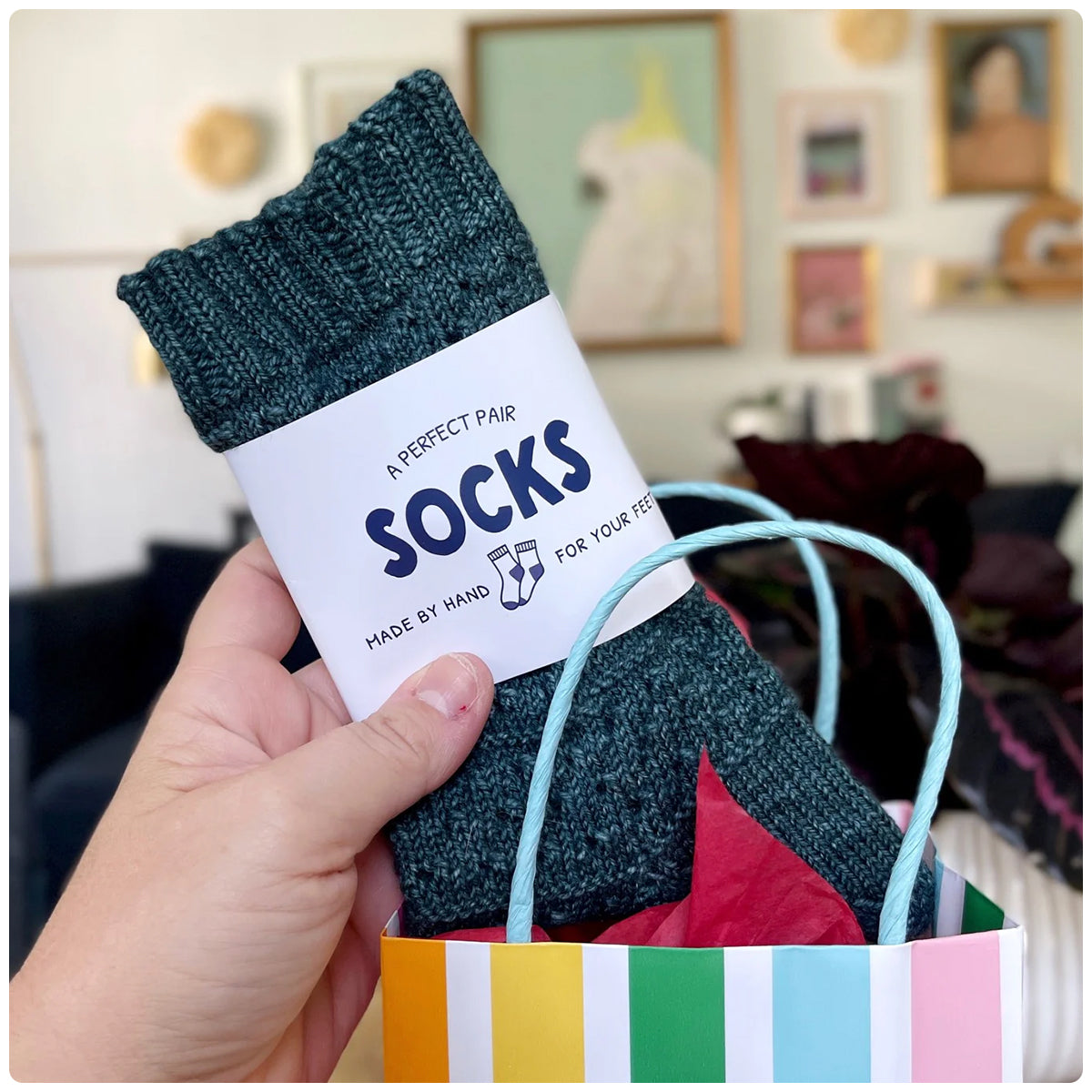 Sock Gift Labels for Handknit Socks