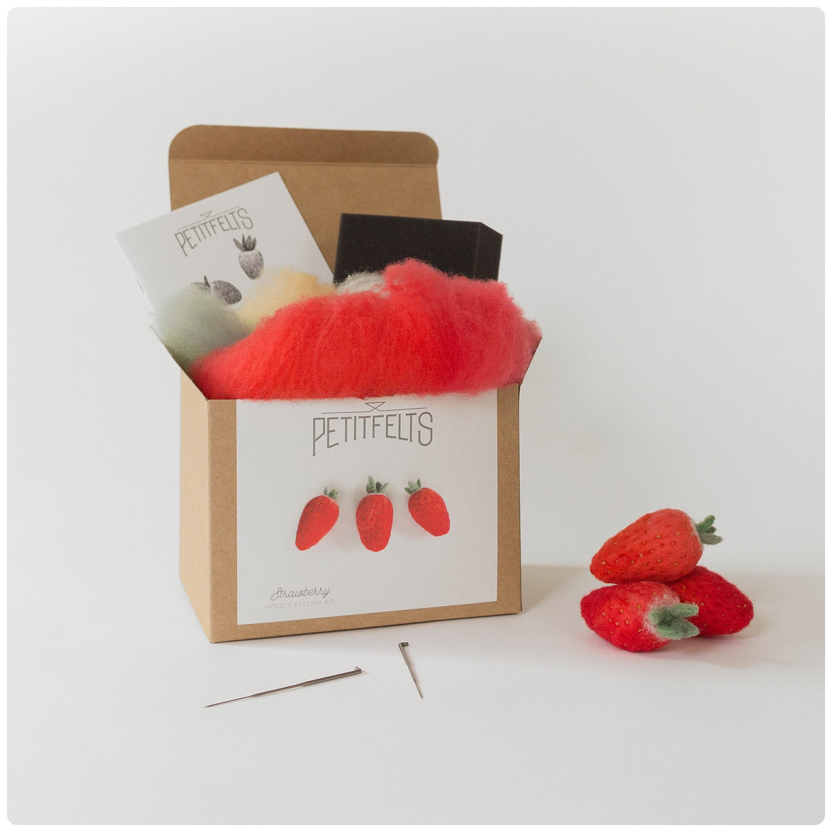 Strawberry Needle Felting Kit