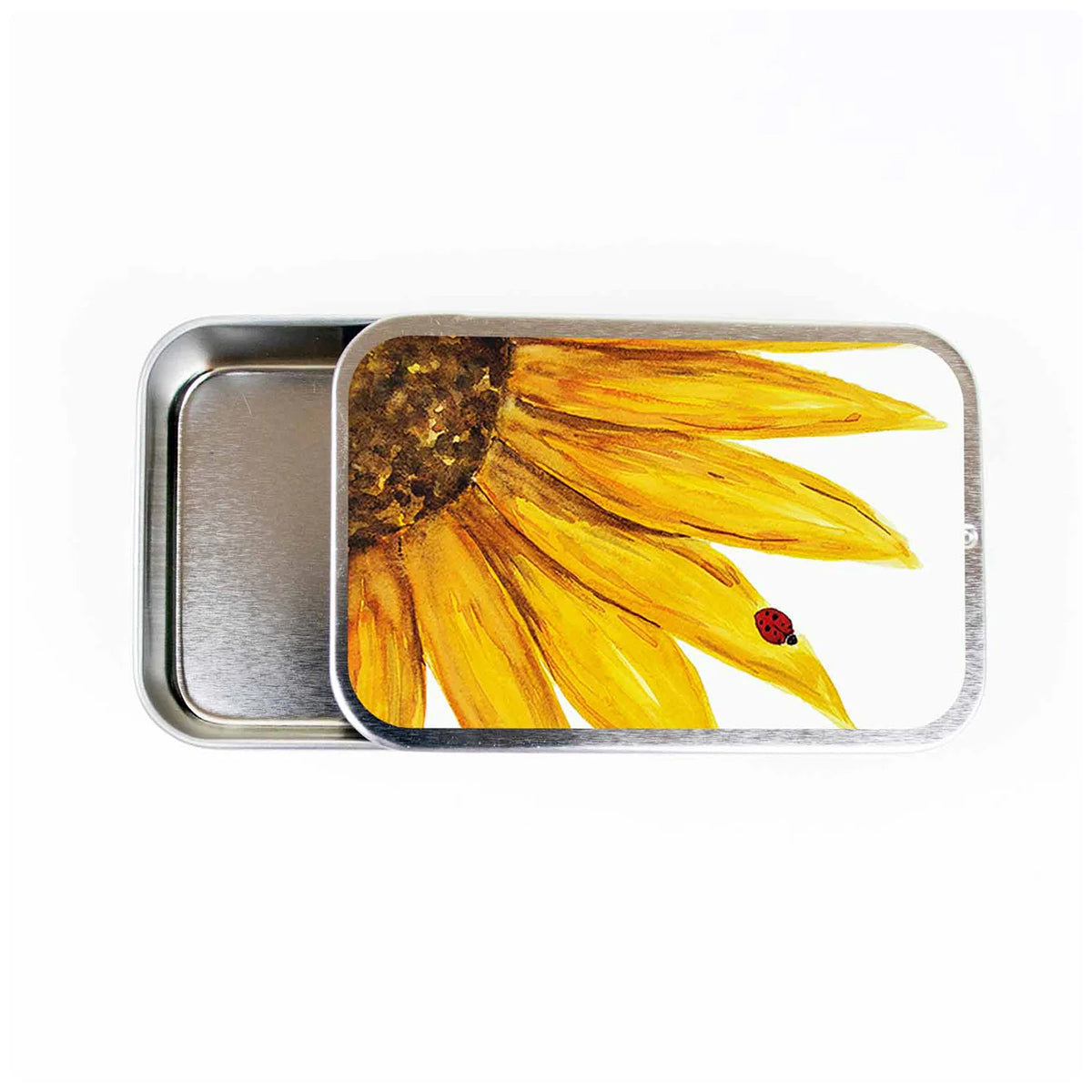 Sunflower Storage Tin with Dividers