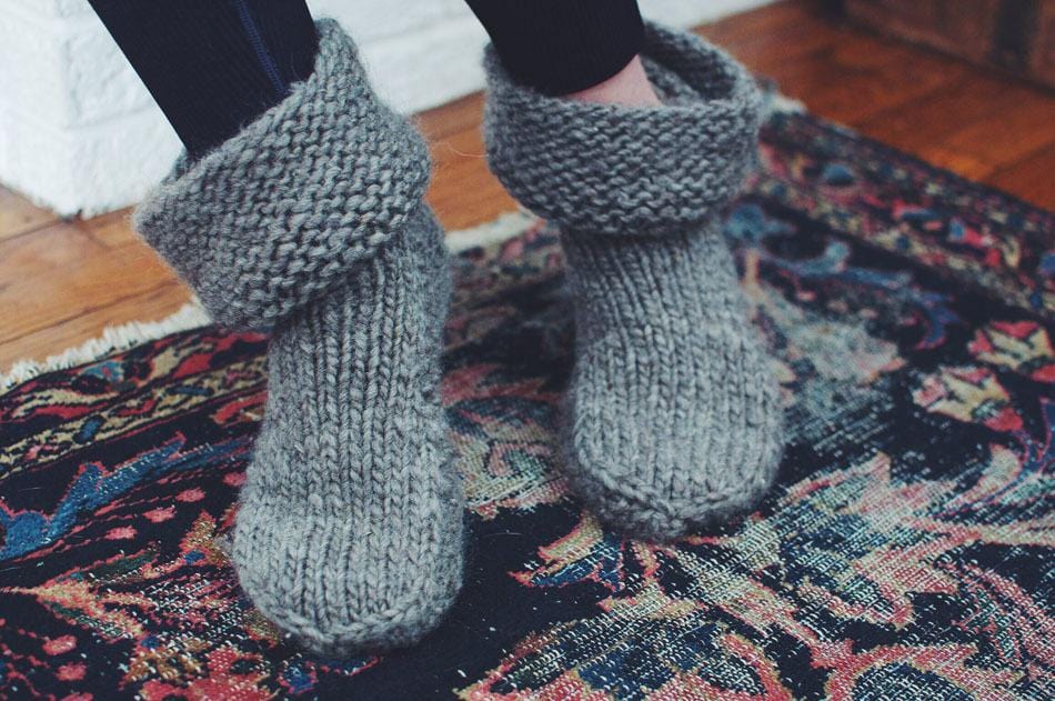 California Comfortable: Slouchy Cuff Slippers (pattern)