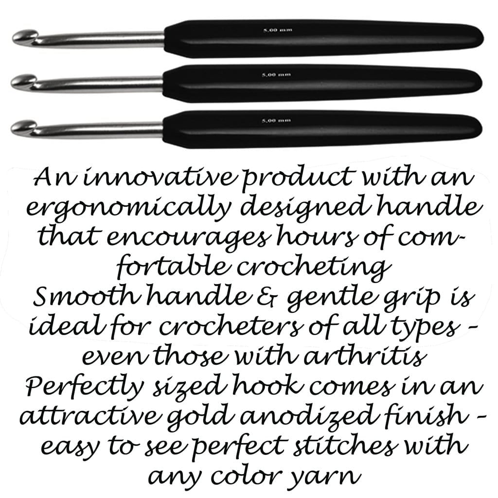 Silver Soft Touch Crochet Hook 6"