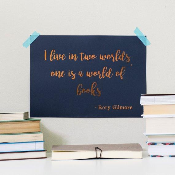 Inspirational Copper Foil Quote Print