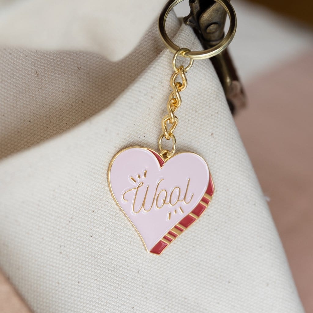 Wool Heart Keychain